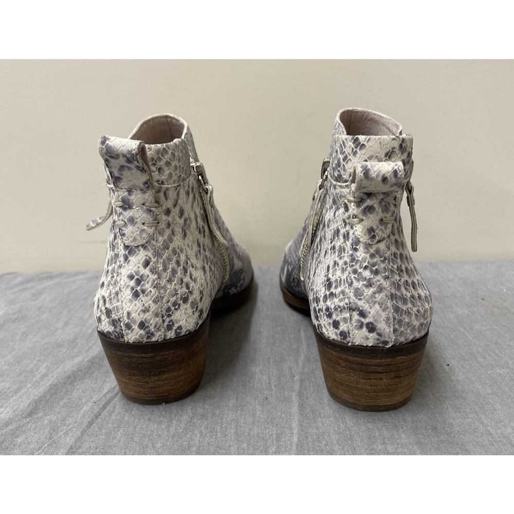 Vince Camuto Tricera Leather Booties Size 6.5 Chunky Heel Boots Snake Print FS - Picture 6 of 13